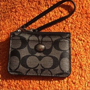 Coach ID keychain wristlet